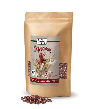 Biojoy Organic Ruby Red Popcorn (1 kg) - Unsweetened Unsalted Cinema-Style Snack for Healthy Eating - Buy Online on GoSupps.com