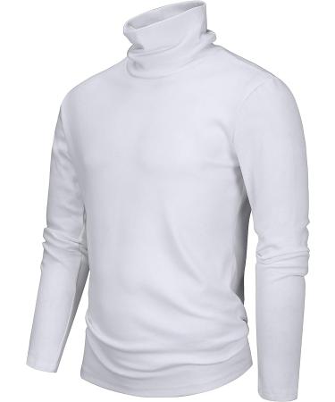Dermipro Men's Slim Fit Turtleneck Long Sleeve Pullover - Large White - Buy Online on GoSupps.com
