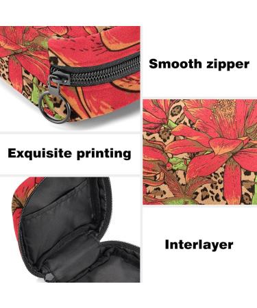Menstruation Bag with Zipper for Women & Girls - Stylish Red Equinox Blume | Perfect for Tampons & Napkins - Buy Online on GoSupps.com