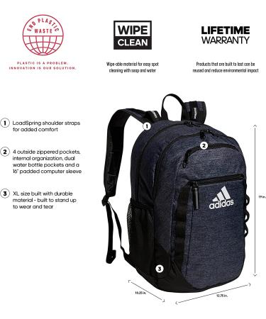 adidas Excel 6 Backpack Jersey Black/White FW21 - One Size - Buy Online on GoSupps.com