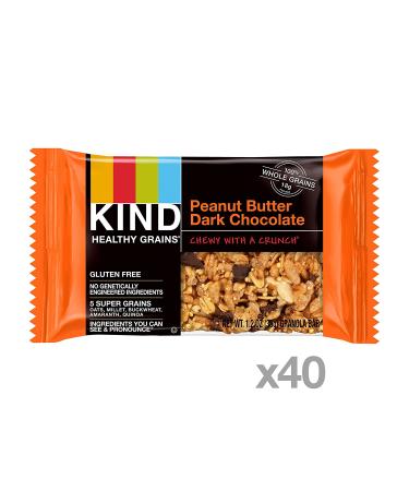 KIND Healthy Grains Bars Peanut Butter Dark Chocolate 40 Count - Gluten Free - Buy Online on GoSupps.com