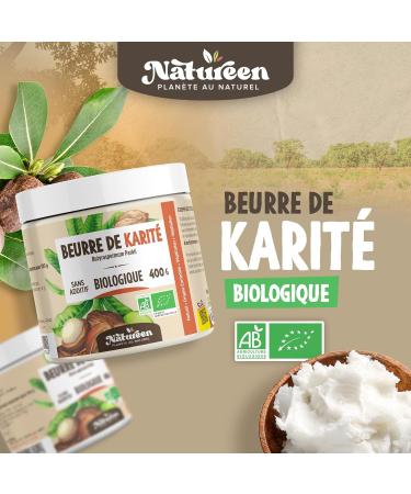 Beurre de Karit Bio AB 100 g - Qualit alimentaire -100% V g tal - Sans Additifs - Cheveux - Corps - Visage - Pur - V gan - Buy Online on GoSupps.com