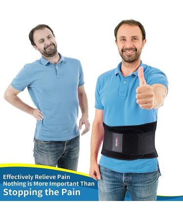 FEATOL Gel Pack Back Brace Lumbar Support for Back Pain Relief - Heat & Ice Gel Pack - Large/X-Large Size - Black - Buy Online on GoSupps.com