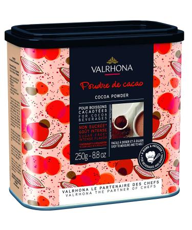 Valrhona 100% Pure Cocoa Powder 8.8oz (Pack of 2) - Premium Quality - Buy Online on GoSupps.com