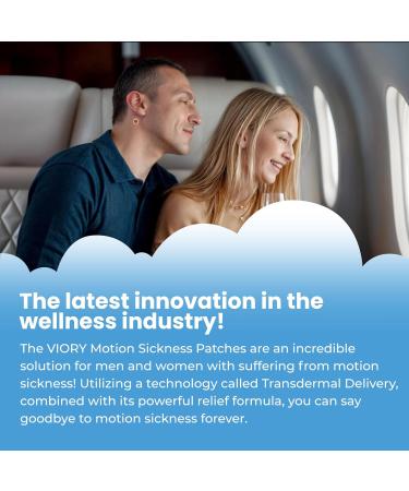 VIORY Motion Sickness Patches - 30 Pack - Non-Drowsy Waterproof Relief for Sea Car Airplane and Travel - Fast Acting for Adults & Kids - Buy Online on GoSupps.com