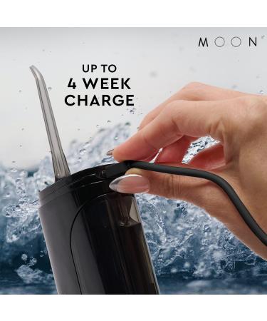 MOON Teeth Whitening Kit with LED Light - Gentle 5 Minute Treatment, Removes Coffee, Smoking, Wine Stains - Includes Water Flosser for Dental Care - Cordless - Buy Online on GoSupps.com