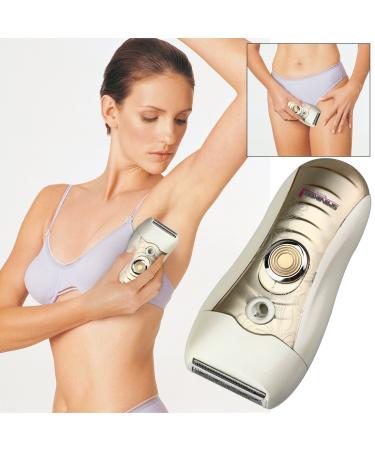 Sminiker 3 in 1 Lady Rechargeable Hair Removal Kit - Waterproof Bikini Trimmer, Epilator, Callus Remover - LED Shaver for Arms, Underarms, Bikini Line & Legs (Gold) - Buy Online on GoSupps.com