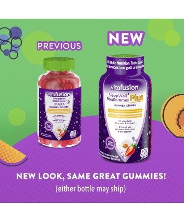 Vitafusion Sleepwell Plus Adult Vitamin Gummies 10mg Melatonin Per Daily Dose Helps Improve Sleep Quality 100 Count Packaging May Vary - Buy Online on GoSupps.com
