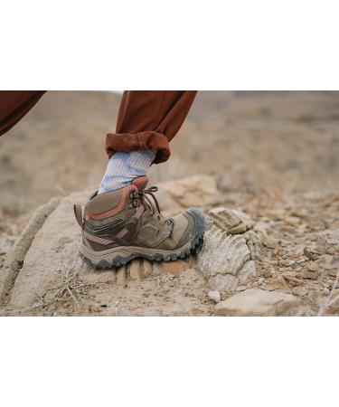 KEEN Women's Ridge Flex Mid Waterproof Hiking Boots 7.5 - Timberwolf/Brick Dust - Buy Online on GoSupps.com