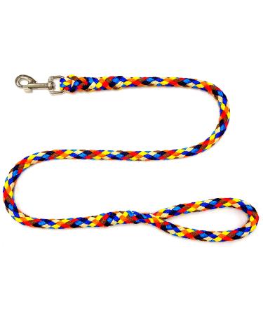 Dog leash large dogs jumbo with hand loop up to 80 kg / guide leash / training line / training line very stable 17 colors (1.30m navajo (8 colors)) 1.30 m navajo (8 colors)
