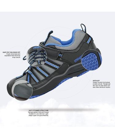 i78 Kids Sport Hiking Shoes - Lightweight Breathable Sneakers for Outdoor Activities - Blue Black - Little/Big Kid Sizes - Buy Online on GoSupps.com
