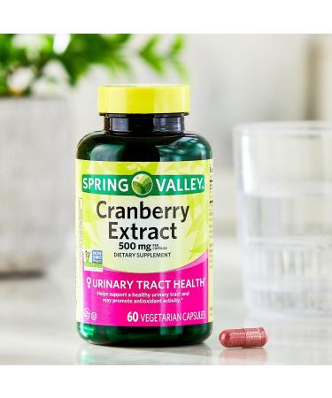 Spring Valley Cranberry Extract 500 mg - 60 Vegetarian Capsules - Set by Basket Goods - Buy Online on GoSupps.com