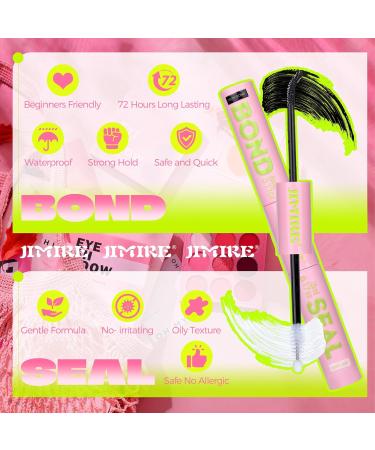 JIMIRE 2-in-1 Eyelash Glue Bond & Seal - 72 Hour Long Lasting Waterproof Cluster Lash Glue for Eyelash Extensions - Buy Online on GoSupps.com
