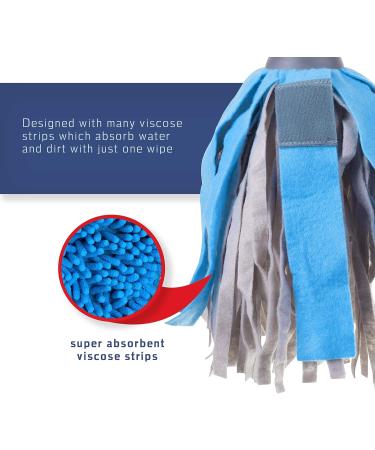 FAYINA Premium Viscose Wet Mop for Hardwood, Laminate, Tile Flooring | Stainless Steel Handle | Extendable up to 56 Inches - Buy Online on GoSupps.com