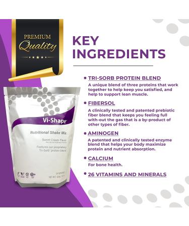 ViSalus Vi-Shape Sweet Cream Shake Mix 22oz - 24 Servings | Nutritional Meal Replacement - Buy Online on GoSupps.com