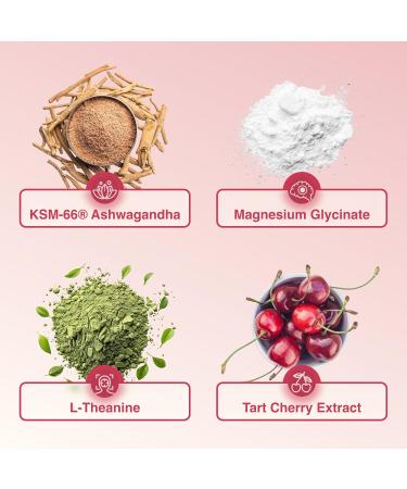 Balanced Botanicals Calm and Ready Powder Drink Mix, with Magnesium Glycinate, Ashwagandha KSM 66, L Theanine, and Tart Cherry, Relaxation Support Supplement, Strawberry Pina Colada, 20 Travel Packets - Buy Online on GoSupps.com