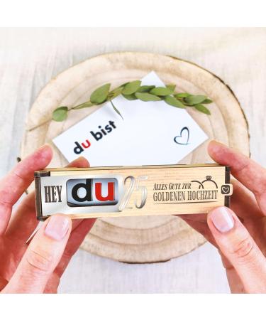 Silver Wedding Gift - Chocolate Bar Gift Box with Duplo | Happy 25th Anniversary Silver Wedding Decorations & Gift Ideas - Buy Online on GoSupps.com