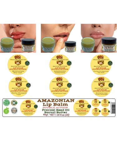 Nativilis AMAZONIAN LIP BALM DOUBLE ACTION FORMULA WITH PRACAXI SEED OIL (Pentaclethra macroloba) + BACURI BUTTER (Platonia insignis) Moisturises Dry Lips and Heals Chapped Lips - Toned Lips - Copaiba - Buy Online on GoSupps.com