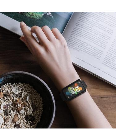 kwmobile Huawei Band 7/Band 6/Honor Band 6 Cover (Set of 2) - Tempered Glass with Plastic Frame - Black/Transparent - Buy Online on GoSupps.com