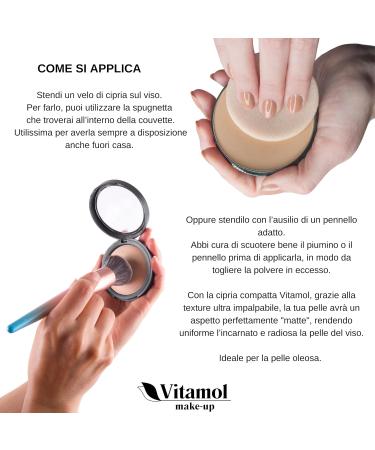  Vitamol Vitamol Makeup Compact Powder for Makeup Setting 6g (Gold) - Buy Online on GoSupps.com