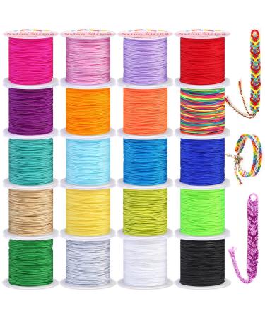 Lanyard String, Cridoz 25 Colors Gimp String Plastic Lacing Cord