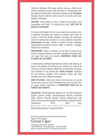 GREAT CLIPS Solutions Clarifying Shampoo 10oz - Removes Build-up - For All Hair Types - Ideal for Swimmers - Buy Online on GoSupps.com