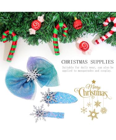 Frcolor 3-Piece Christmas Snowflake Hairpins | Glitter Snap Clips for Girls | Perfect Winter Wedding & Party Hair Jewelry - Buy Online on GoSupps.com