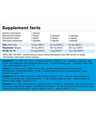 OLIMP SPORT NUTRITION ZMA Capsules | Zinc Magnesium & Vitamin B6 Supplement | 120 Capsules - International Shipping Available - Buy Online on GoSupps.com