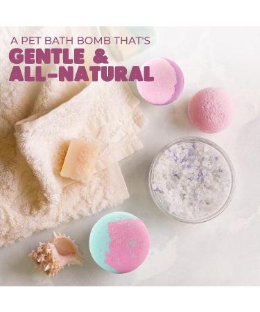 LunaMarie Handcrafted Bubble Bath Bomb for Dogs & Cats - Organic Lavender & Vanilla Essential Oils - Infused with Sea Salt, Cocoa Seed Oil & Shea Butter - Buy Online on GoSupps.com