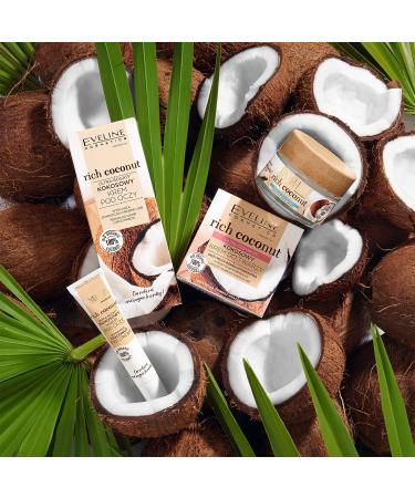 EVELINE COSMETICS Rich Coconut Ultra Nutritioning Facial Cream for Dry Sensitive Skin Perfect Under Makeup Organic Based Vegan Formula 97% Natural Day & Night 50ml - Buy Online on GoSupps.com