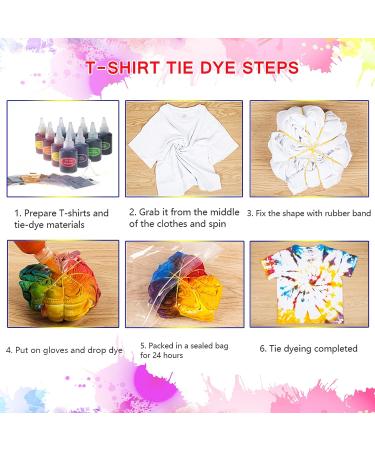 26-Pack Tie Dye Powder | Bright Fabric Dye for Children and Adults | Party Supplies | 10g Per Pack - Buy Online on GoSupps.com