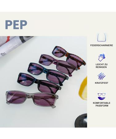 Opulize Unisex Pep Reading Glasses - Pack of 3 (+1.00 Diopters) Grey | International Shipping Available - Buy Online on GoSupps.com
