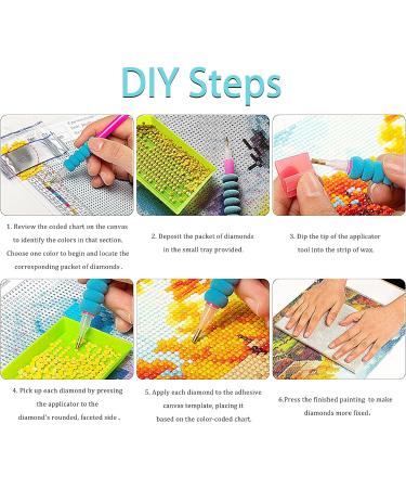 6 Pack Diamond Painting Kits - Full Drill 5D Diamond Art for Adults and Kids - DIY Beach Gem Art Craft - Home Wall Decor - 11.8x15.7inch - Buy Online on GoSupps.com