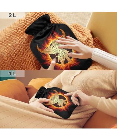 Phoenix Flying Fire BAP Free 2L Hot Water Bottle with Cover - Large Pain Relief Solution for Bed Hands & Feet - International Shipping Available - Buy Online on GoSupps.com