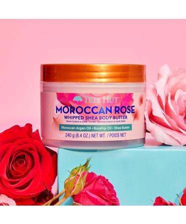 Shop Tree Hut Moroccan Rose Whipped Shea Body Butter 8.4oz | Lightweight Hydrating Moisturizer with Natural Shea Butter | International Shipping Available - Buy Online on GoSupps.com