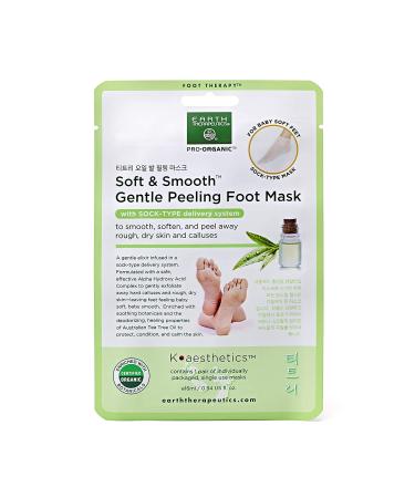 Earth Therapeutics Soft & Smooth Gentle Peeling Foot Mask - 2 Pairs | Exfoliating Treatment for Soft Feet - Buy Online on GoSupps.com