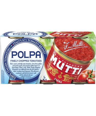 Mutti Double Concentrate Tomato Puree Tomato Concentrate 130g (Pack of 24) & Finely Chopped Tomatoes 400g (Pack of 24) + Finely Chopped Tomatoes 400g (Pack of 24) - Buy Online on GoSupps.com