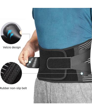 Double Pull Back Lumbar Belt - Orthopedic Waist Trainer for Men & Women | Spine Decompression Corset for Back Pain Relief | Available in Black (S XL) - Buy Online on GoSupps.com