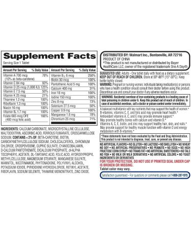 ikj One Daily Women's Tablets Multivitamin/Multimineral Supplement 100 Count - Buy Online on GoSupps.com