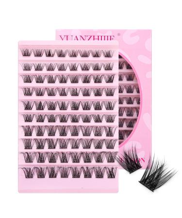 Matte Black DIY Lash Extension Lash Clusters 8-16mm Mix C Curl Mega Volume Individual Lashes Eyelash Clusters Extensions Wispy Lashes Cluster DIY at Home (0.07-C-Mix-57) 57 0.07-D-Mix