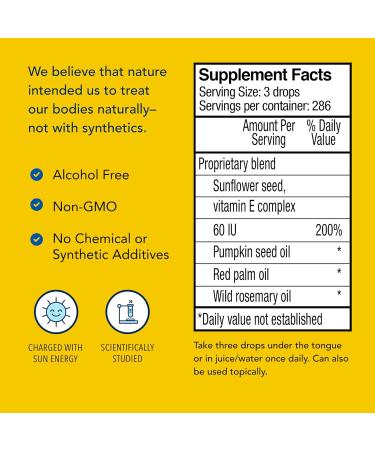 NORTH AMERICAN HERB & SPICE Purely-E - 1 fl. oz. - Antioxidant Healthy Skin Healing - Soy-Free Vitamin E Complex from Sunflower Seeds Pumpkin Seeds & African Red Palm Oil - Non-GMO - 286 Servings - Buy Online on GoSupps.com