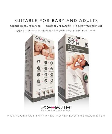 Zoe+Ruth Non-Contact Infrared Baby Thermometer - Accurate Forehead Fever Alert for Kids & Adults - Buy Online on GoSupps.com