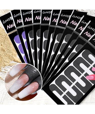 wirlsweal 10Pcs/Set Nail Edge Sticker Good Ductility Protect Finger Ultra Thin Spill Prevention Stick Peel Off Tape for Salon Nail Peel Black - Buy Online on GoSupps.com