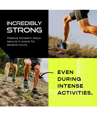 Peebos Moleskin Tape - Blister Prevention & Foot Padding - 2in x 16ft Water Resistant Hypoallergenic Athletic Tape for Running Hiking Walking - Single Roll - Buy Online on GoSupps.com