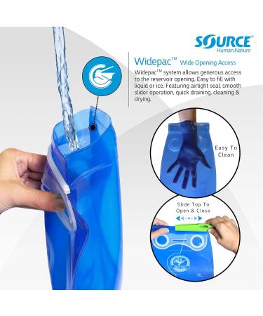 Buy Source Water Container Widepac 3L - Transparent/Blue - Ideal for Travel & Outdoor Use | International Shipping Available - Buy Online on GoSupps.com