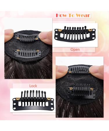 Hair Toppers for Thinning Hair Bangs Hair Clip in Extensions Top Hair Pieces French Hair Bangs Fringe Hair Extension One Piece Clip on Front Bangs Hairpiece Forehead Topper for Girls Women Dark Brown - Buy Online on GoSupps.com