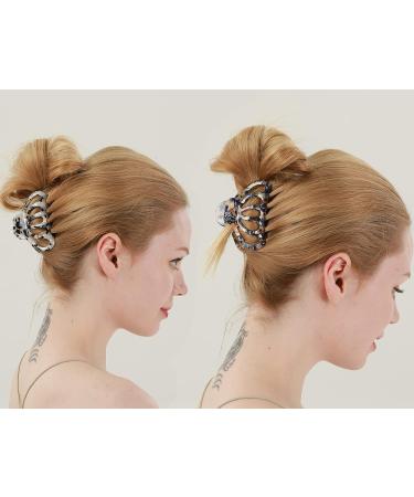 ACCGLORY Bohemian Tortoise Shell Hair Clips - Strong Hold Grip for Thick & Thin Hair - Premium Large & Medium Claw Clips for Women - Stylish Boho Hair Accessories - Buy Online on GoSupps.com