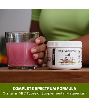 BiOptimizers Magnesium Breakthrough Drink - Raspberry Lemonade | 8 Forms of Magnesium | Natural Sleep & Brain Support | 6 oz (30 Servings) - Buy Online on GoSupps.com