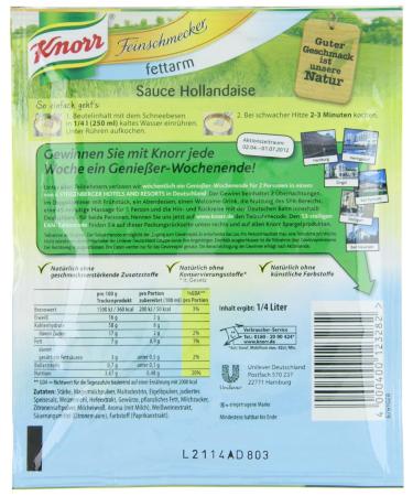 Knorr Gourmet Sauce Hollandaise Low-Fat - 27-Pack (250 ml Bags) | Premium International Shipping - Buy Online on GoSupps.com