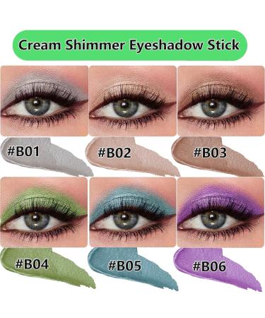 Buy Purple Violet Eyeshadow Stick | Waterproof Long-Lasting Creamy Eye Brightener & Highlighter Pencil - Smooth Shimmer Makeup - Buy Online on GoSupps.com